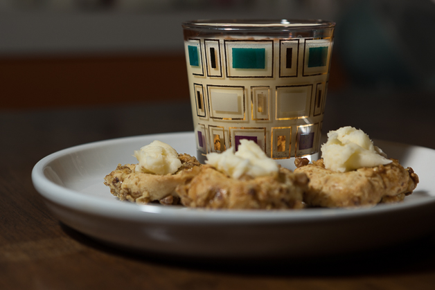 Eggnog with Eggnog thumbprints