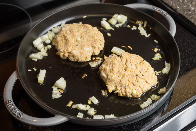 Adding Salmon and Bread Crumbs