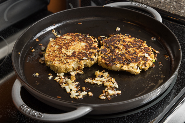 Adding Salmon and Bread Crumbs